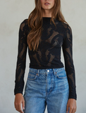 Seamless Knit Jacquard Long Sleeve