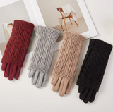 3-in-1 Cable Knit Winter Gloves
