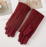 3-in-1 Cable Knit Winter Gloves