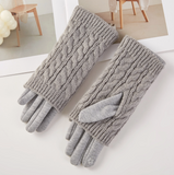 3-in-1 Cable Knit Winter Gloves