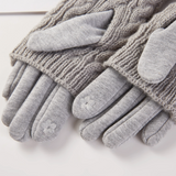 3-in-1 Cable Knit Winter Gloves