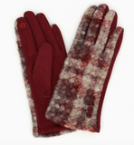 Boucle Check Button Gloves