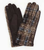 Boucle Check Button Gloves