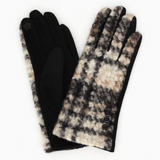 Boucle Check Button Gloves