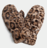 Leopard Faux Fur Mittens