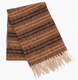Melange Stripe + Fringe Scarf