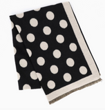 Two Tone Polka Dot Reversible Scarf