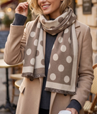 Two Tone Polka Dot Reversible Scarf