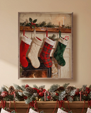 32x40 Stockings Hung On Fireplace