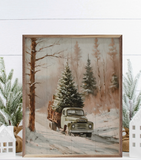 16x20 Christmas Tree Delivery Truck