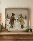 12x12 Kids Building Snowman