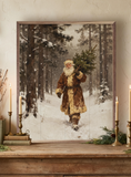 16x20 Santa & The Christmas Tree