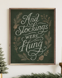 16x20 And Stockings Were Hung - Green