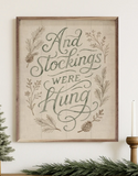 16x20 And Stockings Were Hung - White