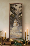 12x36 Snowman In The Woods