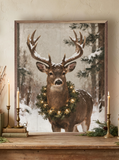 16x20 Whitetail Holiday Deer Portrait