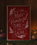 24x36 It's The Most Wonderful Time - Red