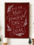 10x16 It's The Most Wonderful Time - Red