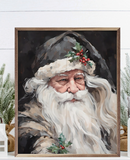16x20 Wise Grayscale Santa
