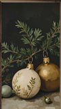 12x24 Gold & White Ornament