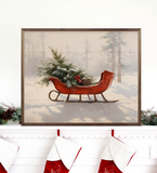 10x8 Beautiful Red Sleigh