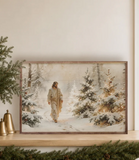 16x10 Christ Among The Evergreens