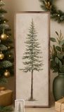 8x24 Vintage Pine Tree