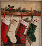 24x30 Stockings Hung On Fireplace