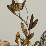 Metal Leaves + Berries Taper Holders