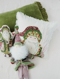 18" Cotton Slub Santa Pillow