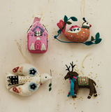 Handmade Wool Felt Cottage Collection Ornaments