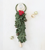 Handmade Wool Felt Holly Door Hanger