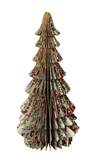 7" Recycled Paper Folding Honeycomb Tree