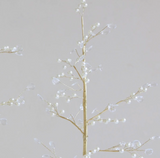 19" Metal Wire Tree with Pearls + Crystals