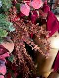 Mini Berry Leaf Spray - Mauve/Brown