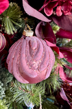 Mauve Purple Glass Ball Ornament