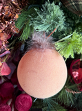 Peach Pom Ball Ornament