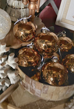 4" Assorted Copper LED Ornament