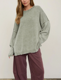 Washed Drop Sleeve Sweater