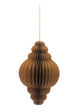 8" Gold Paper Drop Ornament