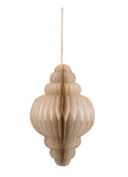 8" Paper Drop Ornament - Ivory