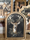 8" Arch Wreath Deer Print
