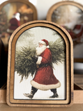 8" Santa + Tree Print