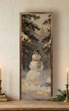 12x36 Snowman In The Woods