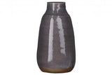 14” Crackled Ceramic Round Vase