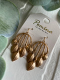 Gold Leaf Dangle Earrings