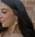 Gold Leaf Dangle Earrings