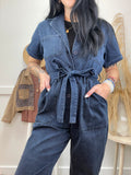 Black Denim Jumpsuit