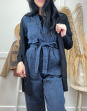 Black Denim Jumpsuit