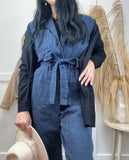 Black Denim Jumpsuit